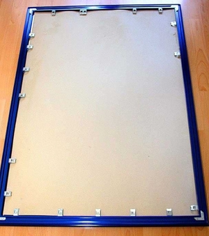 großer Wandspiegel m. blau Metallic Metall Rahmen H 108xB 78cm Bild 9