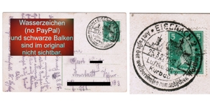 Briefmarke, Deutsches Reich 5 Schiller auf AK, Sonderstempel Bild 4