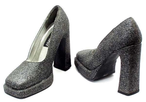 Damen Pumps Plateau Glitzer High Heels - Gr. 36 - UNGETRAGEN Bild 5