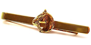 Krawatten Nadel mit Motiv "Pferdekopf" Krawattennadel Gold Farbe Bild 2