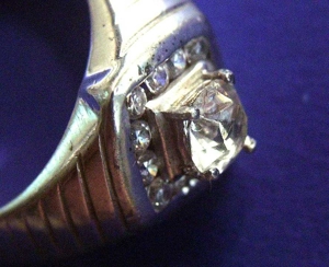 toller 925 echt Silber Ring mit weißen Steinchen Ø 19mm Bild 8
