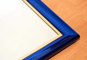 roßer Wandspiegel 108 x 78cm - blau Metallic Rahmen Bild 4