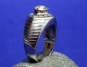 toller 925 echt Silber Ring mit weißen Steinchen Ø 19mm Bild 5