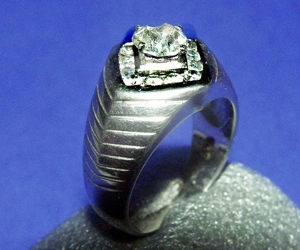 toller 925 echt Silber Ring mit weißen Steinchen Ø 19mm Bild 2