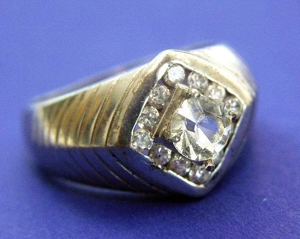 toller 925 echt Silber Ring mit weißen Steinchen Ø 19mm Bild 4