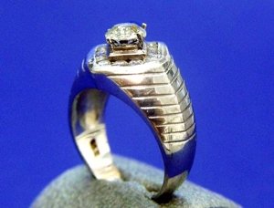 toller 925 echt Silber Ring mit weißen Steinchen Ø 19mm Bild 6