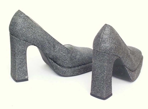 Damen Pumps Plateau Glitzer High Heels - Gr. 36 - UNGETRAGEN Bild 4