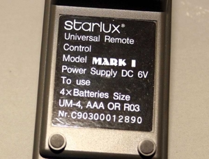 lernfähige Universal Fernbedienung STARLUX MARK 1 - Audio TV ++ Bild 4