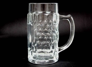 alter "rastal" Glas Bierkrug - 0,5 Liter Bild 2