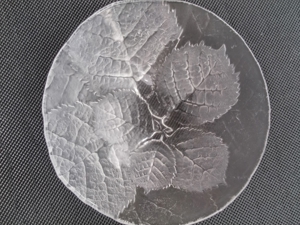 Glasschalenset "Mats Jonasson" Motiv Blätter, Bleikristall Bild 1