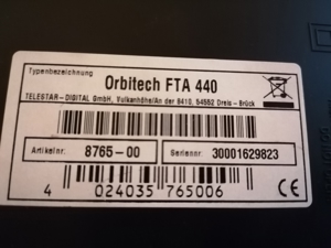 Analog Sat Receiver, Orbitech FTA 440 zu verkaufen, Bild 7