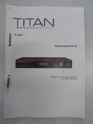 Fernbedienung für DVB-T Receiver SetOne Titan TX-400 T Bild 3