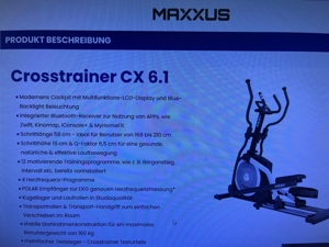 Maxxus Crosstrainer 6.1 neuwertiger Zustand Bild 12
