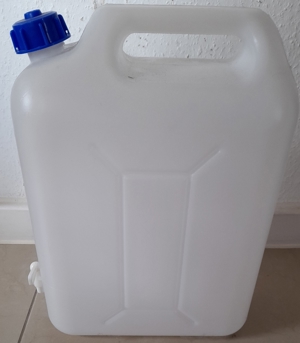 10 Liter Trinkwasser- Kanister, lebensmittelecht, mit Auslaufhahn, Kunststoff, Camping Bild 2
