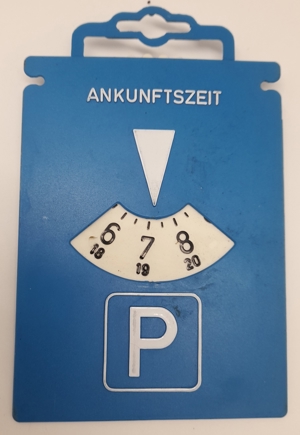 Parkscheibe aus Kunststoff