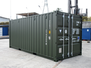 20 DV neue Seecontainer Farbe RAL6007 Flaschengrün Lagercontainer Bild 2