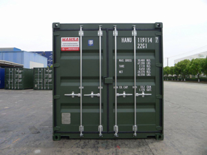 20 DV neue Seecontainer Farbe RAL6007 Flaschengrün Lagercontainer