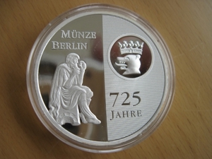 BRD 2005 Silber Medaille 725 Jahre Münze Berlin, Berliner Bär Bild 2