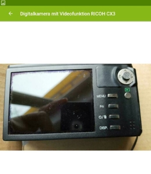 Ricoh Digitalkamera mit Videofunktion CX3 Bild 1