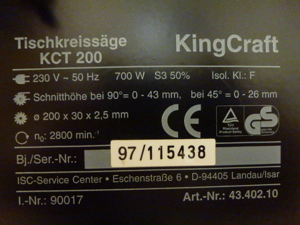 Tischkreissäge Bild 2
