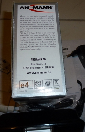 Ansmann TS-02 Tragbarer Lautsprecher& Audio-Docks Bild 6