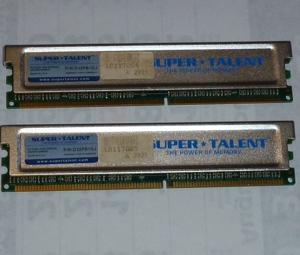 Super Talent 2 mal 1GB DDR400 Bild 2