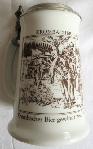 Krombacher Jahreskrug, WMF Biergläser, Diebels Sammelteller Bild 2