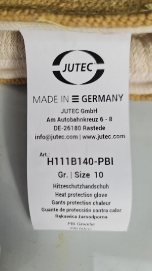Hitzeschutzhandschuh JUTEC PBI-Gewebe, bis 800 C, Fauster, 400 mm Bild 4