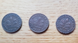 5 Münzen 1 Pfennig 1949 - Bank Deutscher Länder Bild 2