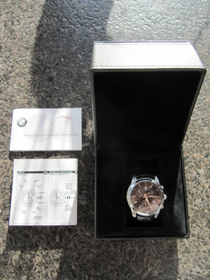 BMW Armbanduhr / Chronograph - schwarz/Lederarmband Artikel 83260432810 in OVP Bild 1