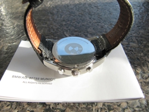 BMW Armbanduhr / Chronograph - schwarz/Lederarmband Artikel 83260432810 in OVP Bild 5
