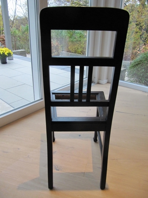 Stühle für Esszimmer/ Esstisch - 4 Stück - Antik, Eichenholz braun/schwarz, neu aufgearbeitet Bild 3