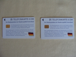 Telefonkarten "Präsidenten der BRD" Herzog und Scheel Bild 3
