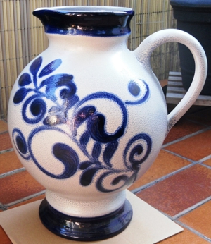 Westerwald Keramik - Vase - Bodenvase - Krug - Manufaktur Knödgen Bild 1