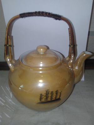 Teekanne mit Teesieb Kanne Keramik Teeservice chinesisch japanisch