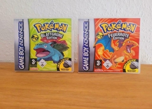 Nintendo GBA Pokemon Blattgrün Feuerrot NEU