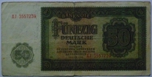 Banknote Geldschein SBZ 50 Deutsche Mark Berlin 1948 Bild 1