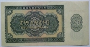 Banknote Geldschein DDR 20 Deutsche Mark Berlin 1955