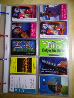 Sammelalbum für Telefonkarten, mit 10 Seiten für 100 Karten Inhalt Bild 3
