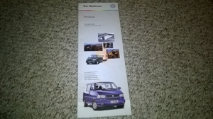 VW Multivan Preisliste 8.11.1999 - div. Eintragungen Bild 1