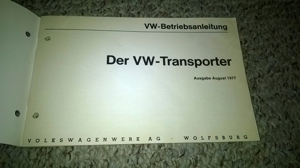 VW Bus T2 Betriebsanleitung 1977 Bild 3