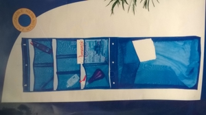2x Hängeaufbewahrung für Türe - blau 150cmx46cm Bild 1