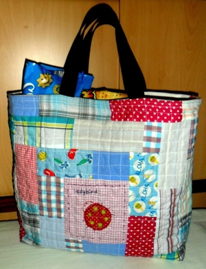 Shopper-Urlaub Stofftasche Unikat aus Baumwollreste*Neu*Handmade* Bild 2