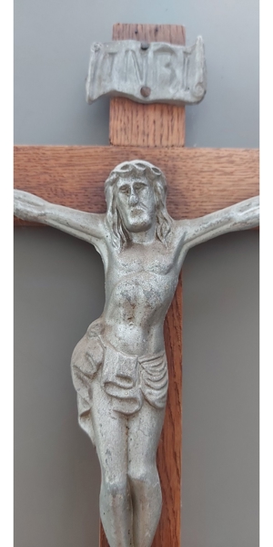 Altes Kreuz, Kruzifix, Holzkreuz Länge 41 cm Bild 2