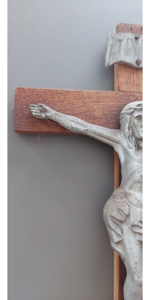 Altes Kreuz, Kruzifix, Holzkreuz Länge 41 cm Bild 3