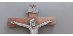 Altes Kreuz, Kruzifix, Holzkreuz Länge 41 cm Bild 4