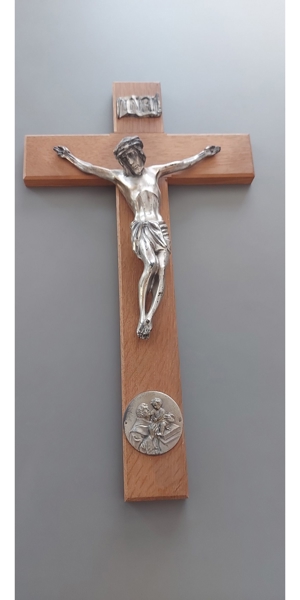 Altes Kreuz, Kruzifix, Holzkreuz, 49,5 cm x 28 cm Bild 1