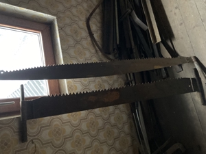 Antike Trummsäge -Zweimannzugsäge  Bild 2