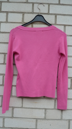 Pullover pink, V-Ausschnitt, Dream Girl, 90% Viskose, Gr. S Bild 3