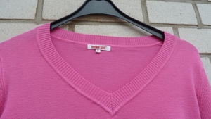 Pullover pink, V-Ausschnitt, Dream Girl, 90% Viskose, Gr. S Bild 2